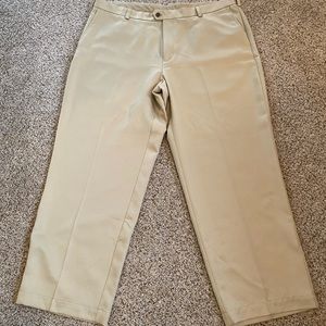 IZOD Golf 42x30 Lightweight Flat Front Tan Pants